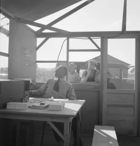 Print of FSA Worker at Day Camp, Merrill, Oregon 1939