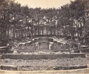 White And Black Photographs Prints: Mandarin Grave at Foochow, ca. 1869. Creator: Attributed to Tung Hing