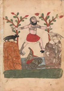 Man's Fate or the Man Taking Refuge in a Well Inhabited by a Dragon, Folio Man's Fate or the Man Taking Refuge in a Well Inhabited by a Dragon, Folio