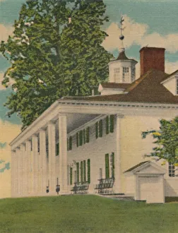 Historic Mansion Architecture Prints: The Mansion, river elevation, 1946