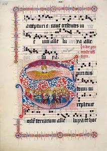 German 15th Century Manuscript Leaf Print