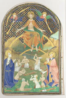 Print of Manuscript Leaf with the Last Judgment, ca. 1400
