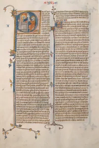 Manuscript Leaf with the Opening of the Epistle of Saint Paul to the Ephesians, French Manuscript Leaf with the Opening of the Epistle of Saint Paul to the Ephesians, French
