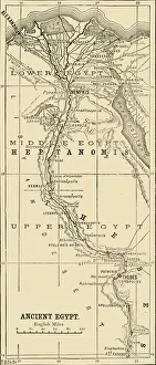 African Continent Maps Prints: Map of Ancient Egypt, 1890. Creator: Unknown