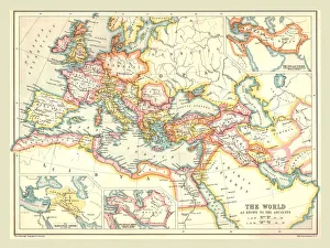 Edinburgh Geographical Institute Maps Prints: Map of the Ancient World, (1902). Creator: Unknown