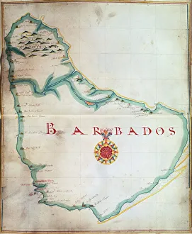 Barbados Map Print, 1683