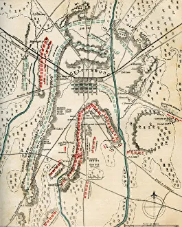 Map of the Battle of Gettysburg, Pennsylvania, 1-3 July 1863 (1862-1867) Map of the Battle of Gettysburg, Pennsylvania, 1-3 July 1863 (1862-1867)