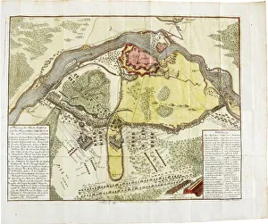 Map of the Battle at Narva. Artist: Anonymous master Map of the Battle at Narva. Artist: Anonymous master