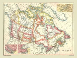 Map of the Dominion of Canada, 1902 Print