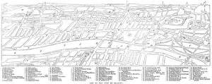 Old Glasgow Cityscape Prints: Map of Glasgow, 1864. Creator: Unknown
