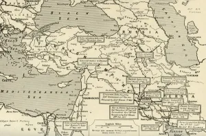 Heritage Images Print of Mesopotamia Campaign Map, 1917