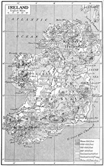 Map of Ireland, c1930s Print from Countries of the World