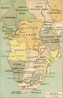 Maps Collection: Map of Mid. And South Africa, 1919. Creator: George Philip & Son Ltd