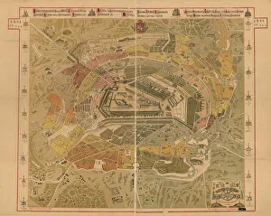 Map of Moscow, 1881. Artist: Anonymous master Map of Moscow, 1881. Artist: Anonymous master