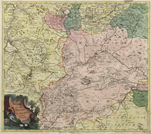 Map of Moscow governorate and parts of nearest provinces, 1745. Artist: Anonymous master Map of Moscow governorate and parts of nearest provinces, 1745. Artist: Anonymous master