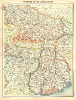 Heritage Images Print of Lower Ganges Map Plate 59
