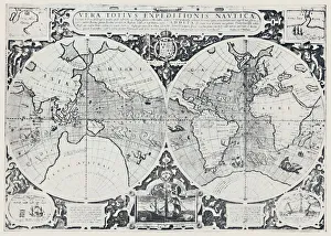 Map Showing Drakes Voyage of Circumnavigation (1577-1580), 1923. Creator: Unknown Map Showing Drakes Voyage of Circumnavigation (1577-1580), 1923. Creator: Unknown