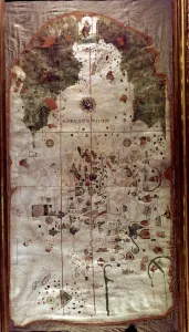 Map of Spain, 1500, work by the Spanish cartographer and pilot Juan de la Cosa Map of Spain, 1500, work by the Spanish cartographer and pilot Juan de la Cosa