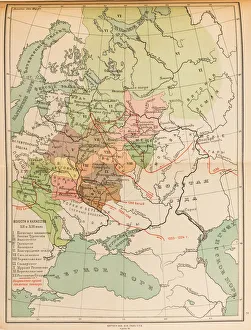 Map of the volosts and principalities in the 12th and 13th century, 1914 Map of the volosts and principalities in the 12th and 13th century, 1914