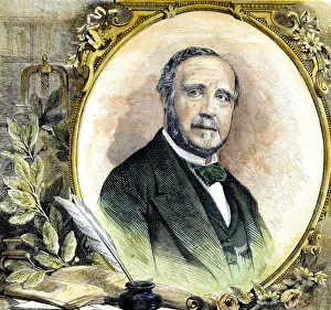 Mariano Roca de Togores, Marquis of Molins (1812-1899), coloured engraving in the Mariano Roca de Togores, Marquis of Molins (1812-1899), coloured engraving in the