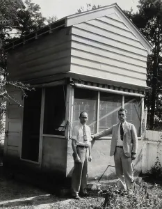 American Author Prints: Mark Boyd and one unidentified man, c1940s. Creator: Unknown