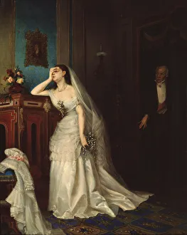 After the marriage, 1874. Artist: Zhuravlev, Firs Sergeevich (1836-1901) After the marriage, 1874. Artist: Zhuravlev, Firs Sergeevich (1836-1901)