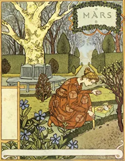 Eugene Grasset Prints: Heritage Images Print of Mars, 1896