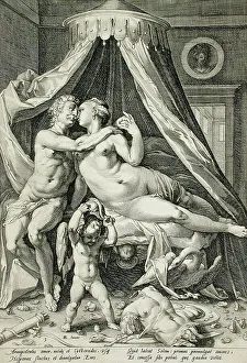 Heritage Museum Artworks Prints: Mars and Venus, c1590. Creator: Jacob Matham