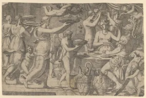Mars and Venus Served by Cupid and the Graces, 1545-50. Creator: Leon Davent Mars and Venus Served by Cupid and the Graces, 1545-50. Creator: Leon Davent