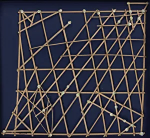 Marshall Islands stick chart. Micronesia, c. 1920 Marshall Islands stick chart. Micronesia, c. 1920