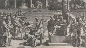 The martyrdom of Saint Paul and the condemnation of Saint Peter, 1524-27 The martyrdom of Saint Paul and the condemnation of Saint Peter, 1524-27