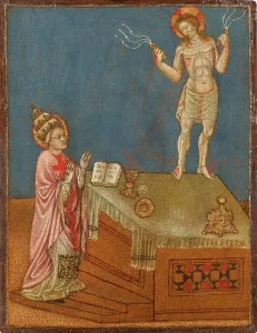 The Mass of Saint Gregory, 14th cen. Print