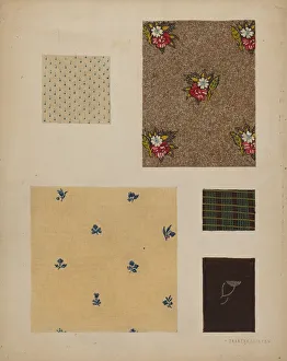 Materials from Patchwork Bedspread Print, c. 1936