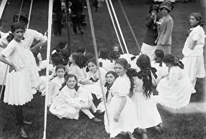 Black And White Historic Photos Prints: May Pole - Central Park, between c1910 and c1915. Creator: Bain News Service