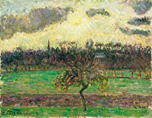 Impressionism Art Movement Prints: The Meadows at Eragny, Apple Tree, 1894. Artist: Pissarro, Camille (1830-1903)