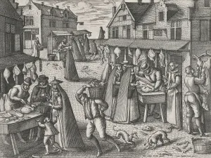 Meat Market, from the pair Meat Market and Vegetable Market, ca. 1575-1608. ca Meat Market, from the pair Meat Market and Vegetable Market, ca. 1575-1608. ca
