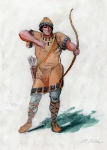 Bow And Arrow Art Prints: Medieval man with a bow