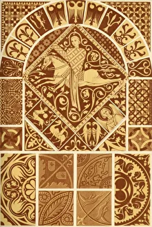 Medieval stone mosaic, (1898). Creator: Unknown Medieval stone mosaic, (1898). Creator: Unknown