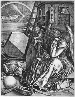 Melancolia, 1514, (1936). Artist: Albrecht Durer Melancolia, 1514, (1936). Artist: Albrecht Durer