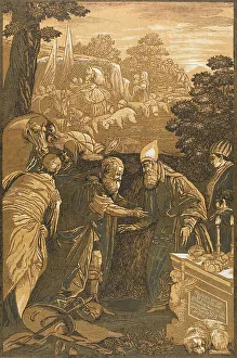 Biblical Scenes From The Old Testament Prints: Melchisedech Blessing Abraham, from Opera Selectoria, 1743. Creator: John Baptist Jackson
