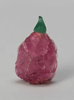 Qing Dynasty Melon-Shaped Snuff Bottle Print, 1800-1900