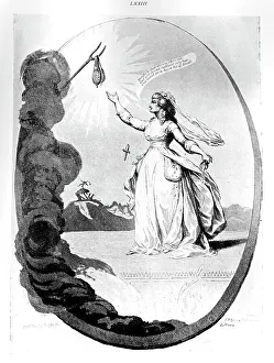 Melpomene Print, an 18th-century engraving of the Greek tragedy muse
