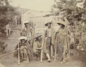 Agricultural Worker Portraits Prints: Five Men, c1885. Creator: Unknown