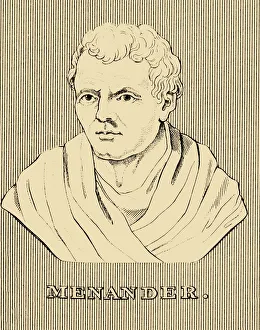 Menander, (c342-290 BC), 1830. Creator: Unknown Menander, (c342-290 BC), 1830. Creator: Unknown