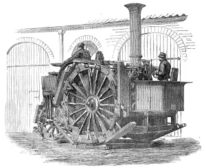 Black And White Farm Animals Prints: Messrs. Tuxford's Traction-Engine
