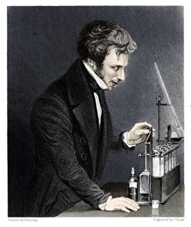 British Scientist Prints: Michael Faraday, British chemist and physicist, c1845. Artist: J Cook