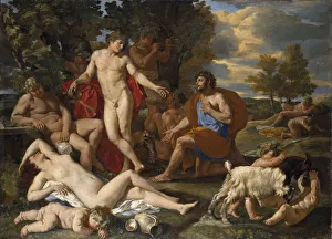 Prints of Midas and Bacchus, ca 1624. Found in the Collection of Alte Pinakothek, Munich Nicolas Poussin Prints: Midas and Bacchus Print, Alte Pinakothek Collection