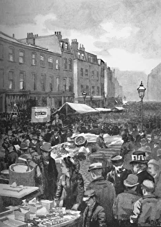 Middlesex Street (Late Petticoat Lane) on a Sunday Morning, 1891. Artist: William Luker Middlesex Street (Late Petticoat Lane) on a Sunday Morning, 1891. Artist: William Luker