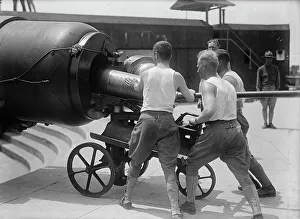 Military Training - Loading Big Gun Print, 1917-1918
