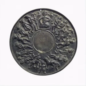 Mirror, Northwestern Iran or Turkey, 12th-13th century. Creator: Unknown Mirror, Northwestern Iran or Turkey, 12th-13th century. Creator: Unknown